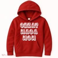 Great MAGA MOM Donald Trump Supporter Mother Gift Kids Hoodie thumb 0