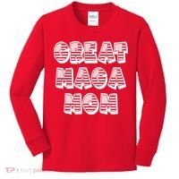 Great MAGA MOM Donald Trump Supporter Mother Gift Kids Long Sleeve Shirt thumb 0