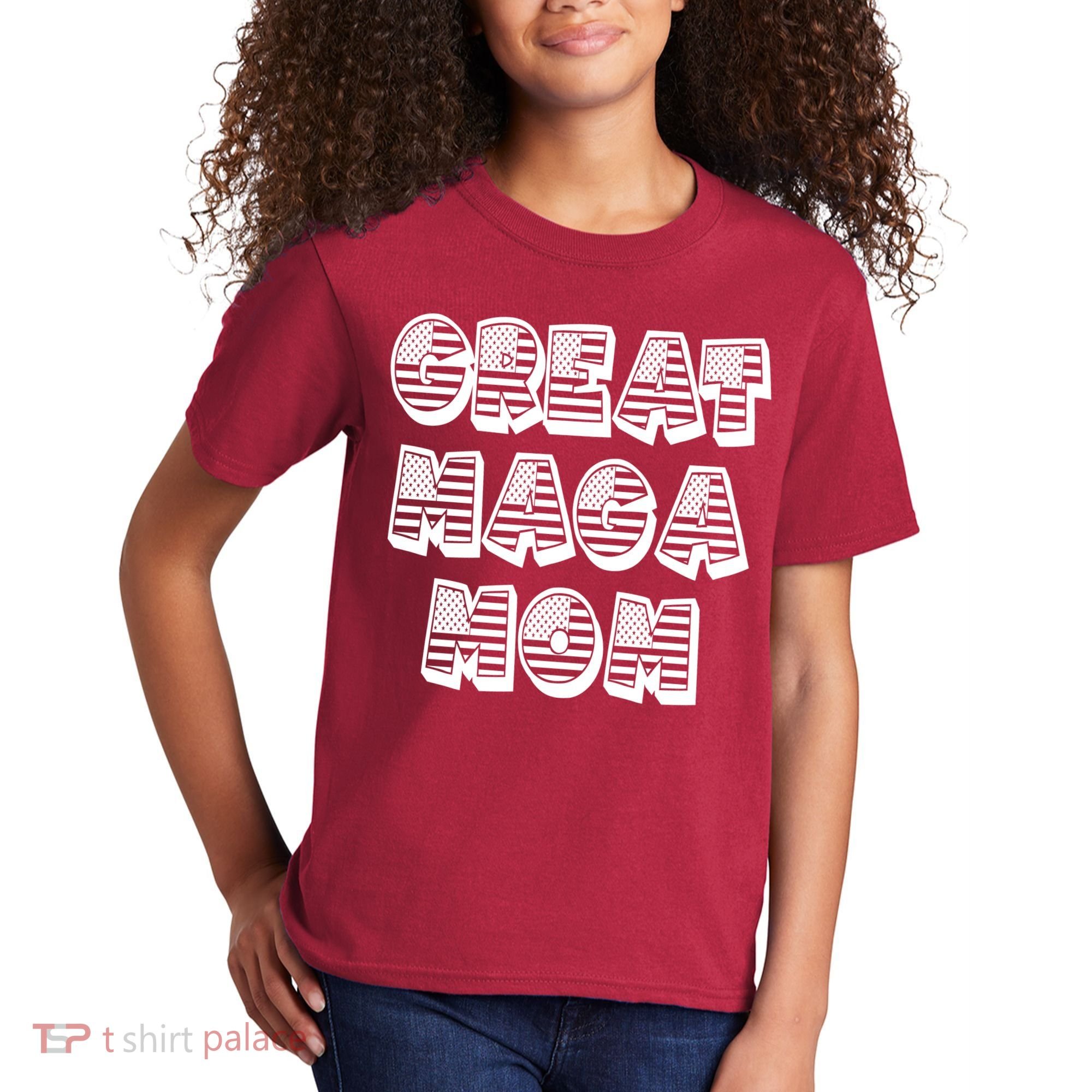 Great MAGA MOM Donald Trump Supporter Mother Gift Kids T-Shirt