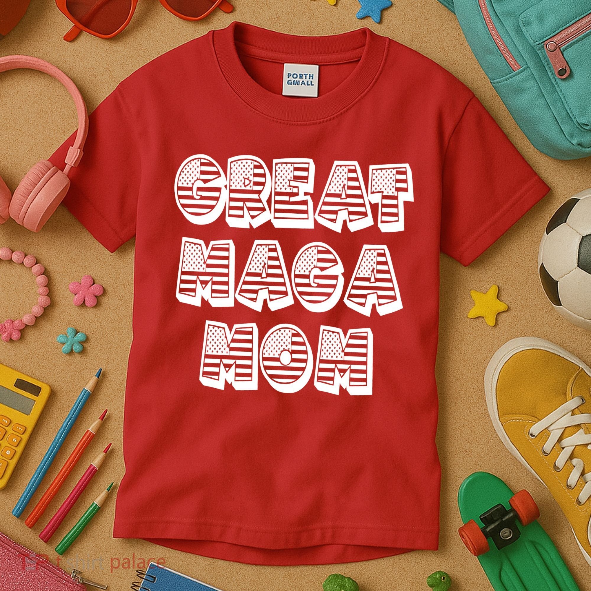 Great MAGA MOM Donald Trump Supporter Mother Gift Kids T-Shirt