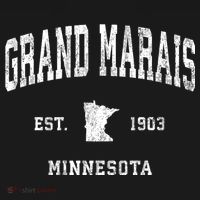 Grand Marais Minnesota Mn Vintage Athletic T-Shirt thumb 7