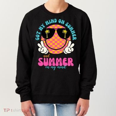 Got My Mind On Summer And Summer On My Mind Peace Smile Women's Sweatshirt