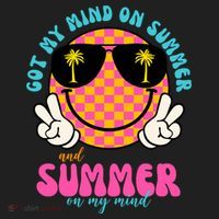 Got My Mind On Summer And Summer On My Mind Peace Smile Women's Sweatshirt thumb 2