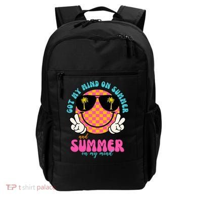 Got My Mind On Summer And Summer On My Mind Peace Smile Backpack