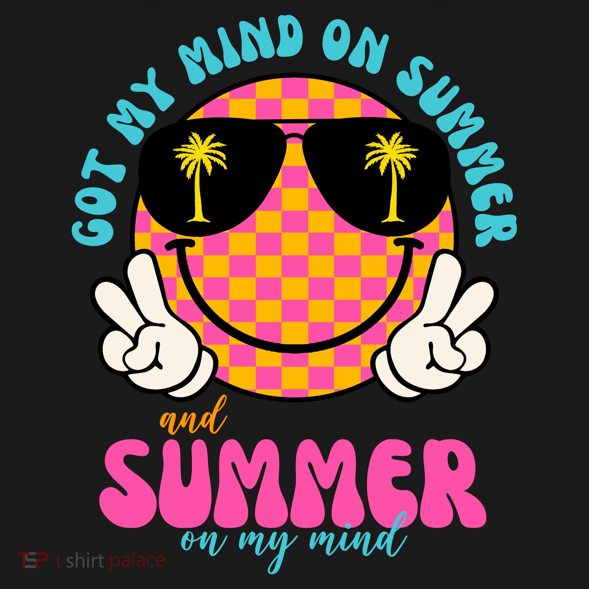 Got My Mind On Summer And Summer On My Mind Peace Smile Coaster