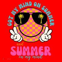 Got My Mind On Summer And Summer On My Mind Peace Smile Santa Hat thumb 1