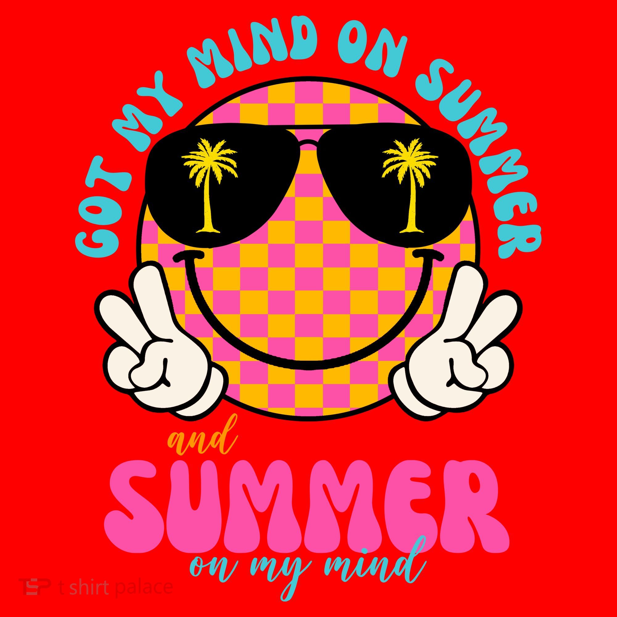Got My Mind On Summer And Summer On My Mind Peace Smile Santa Hat