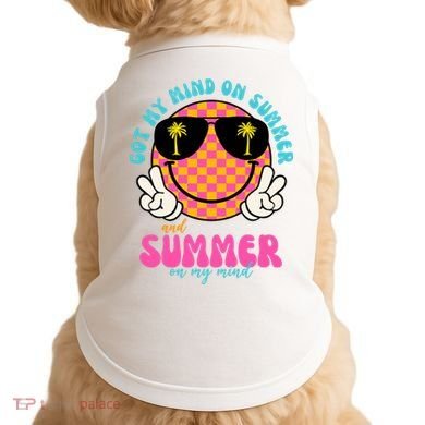 Got My Mind On Summer And Summer On My Mind Peace Smile Doggie Tank