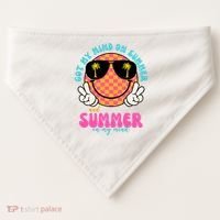 Got My Mind On Summer And Summer On My Mind Peace Smile USA-Made Doggie Bandana thumb 0