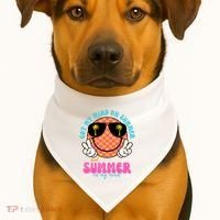 Got My Mind On Summer And Summer On My Mind Peace Smile USA-Made Doggie Bandana thumb 1