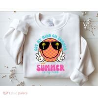 Got My Mind On Summer And Summer On My Mind Peace Smile Sweatshirt thumb 2