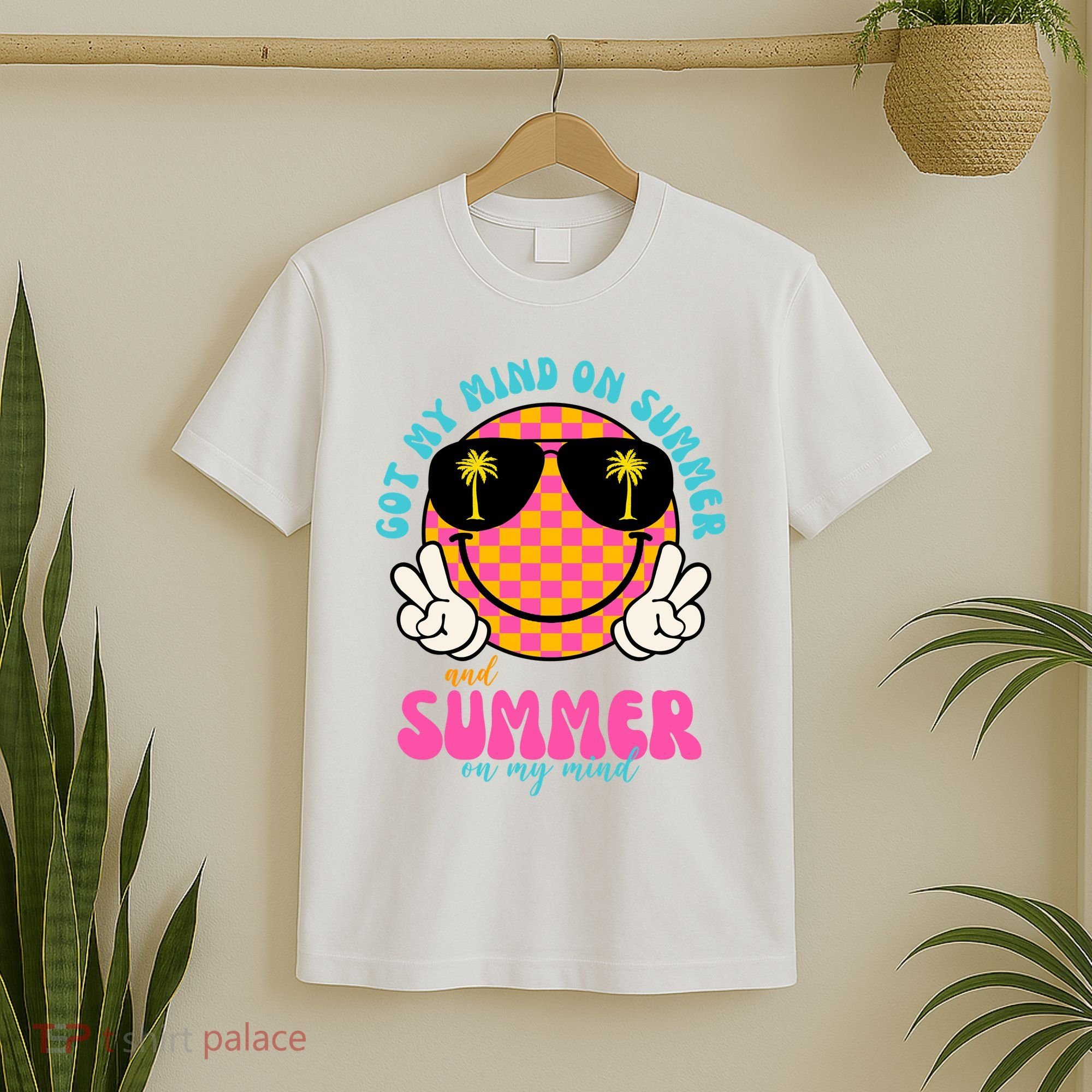Got My Mind On Summer And Summer On My Mind Peace Smile T-Shirt