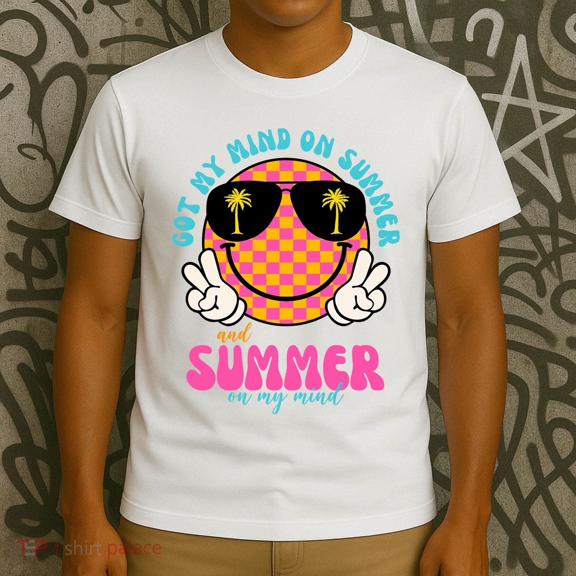 Got My Mind On Summer And Summer On My Mind Peace Smile T-Shirt