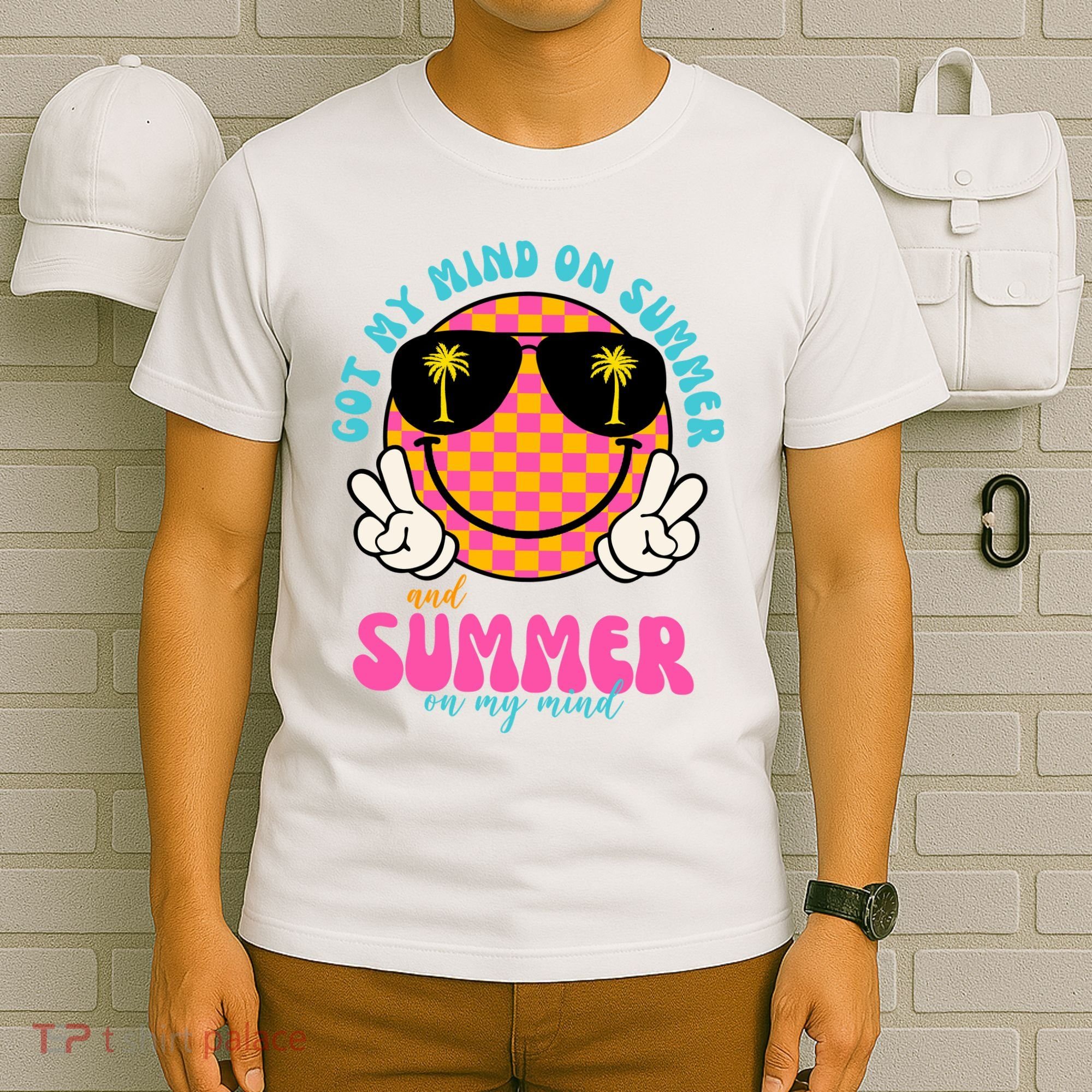 Got My Mind On Summer And Summer On My Mind Peace Smile T-Shirt