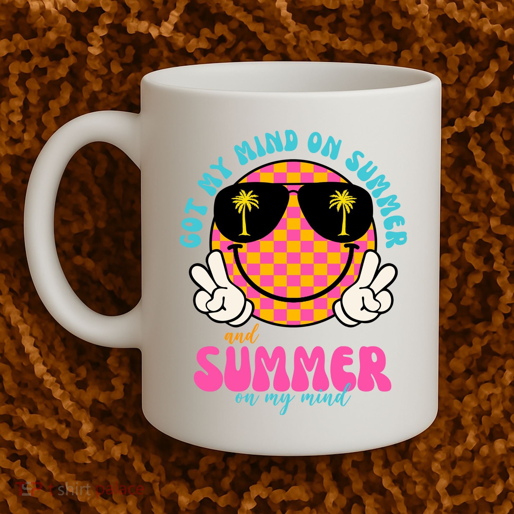 Got My Mind On Summer And Summer On My Mind Peace Smile Coffee Mug