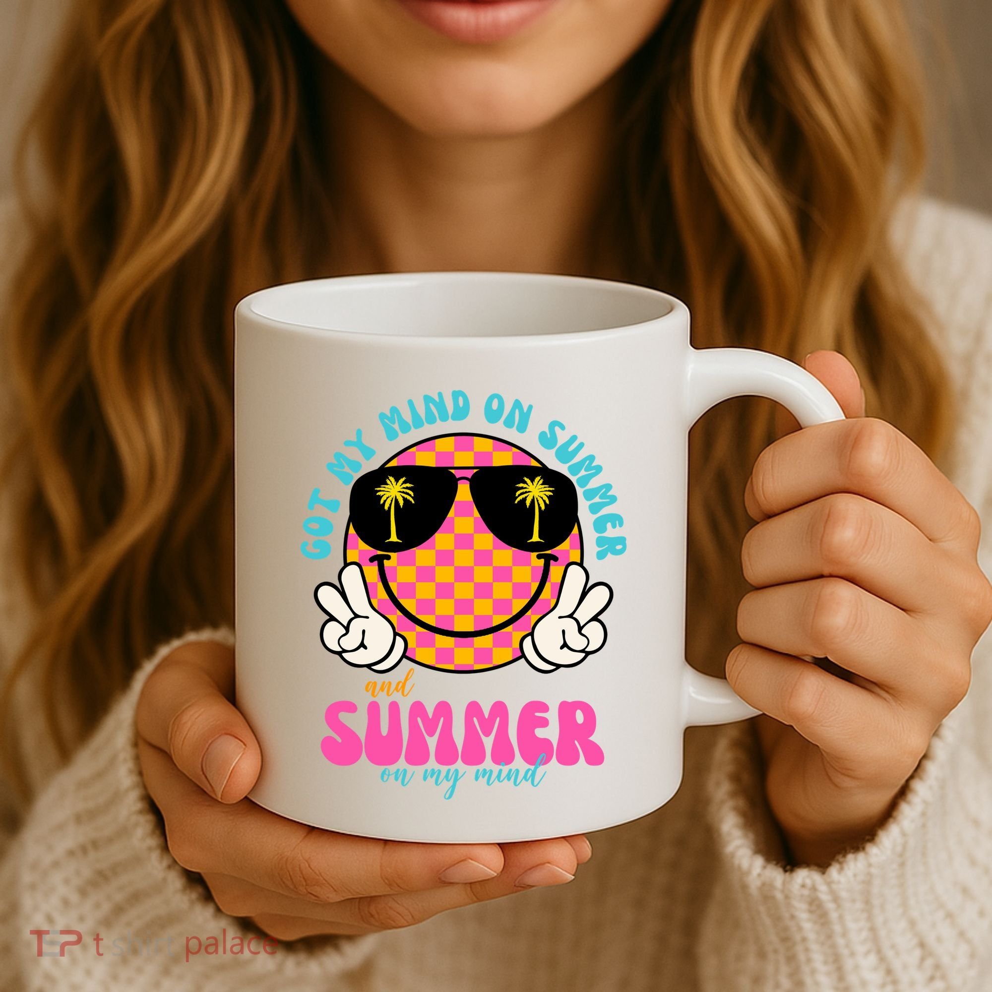 Got My Mind On Summer And Summer On My Mind Peace Smile Coffee Mug