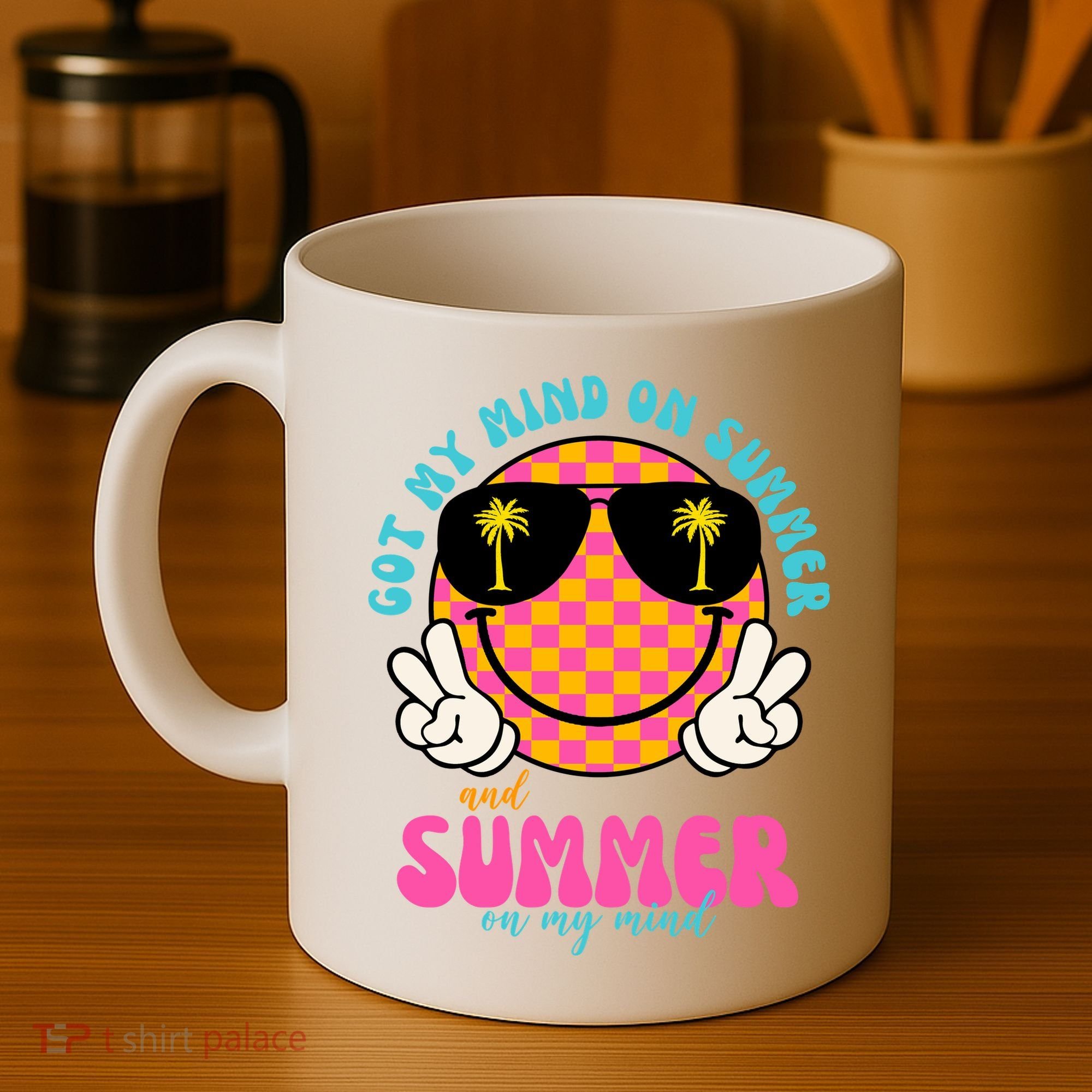 Got My Mind On Summer And Summer On My Mind Peace Smile Coffee Mug