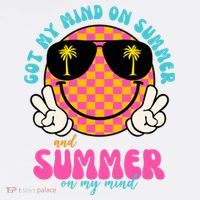 Got My Mind On Summer And Summer On My Mind Peace Smile Mousepad thumb 1