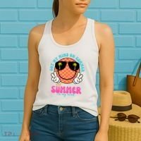 Got My Mind On Summer And Summer On My Mind Peace Smile Women's Tank Top thumb 2