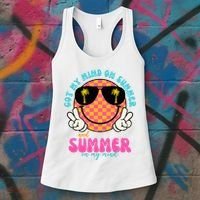 Got My Mind On Summer And Summer On My Mind Peace Smile Women's Tank Top thumb 3