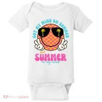 Got My Mind On Summer And Summer On My Mind Peace Smile Baby Bodysuit thumb 0