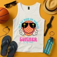 Got My Mind On Summer And Summer On My Mind Peace Smile Tank Top thumb 4