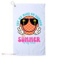 Got My Mind On Summer And Summer On My Mind Peace Smile Golf Towel thumb 0