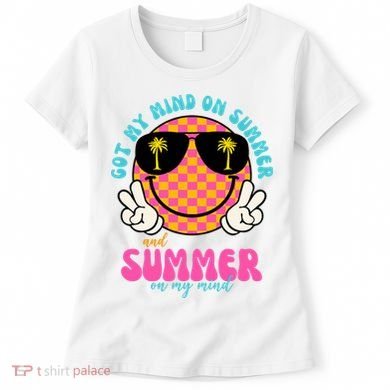 Got My Mind On Summer And Summer On My Mind Peace Smile Women's T-Shirt