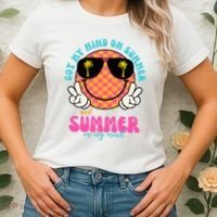 Got My Mind On Summer And Summer On My Mind Peace Smile Women's T-Shirt thumb 2
