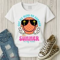 Got My Mind On Summer And Summer On My Mind Peace Smile Women's T-Shirt thumb 3