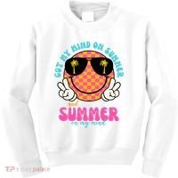 Got My Mind On Summer And Summer On My Mind Peace Smile Kids Sweatshirt thumb 0