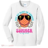 Got My Mind On Summer And Summer On My Mind Peace Smile Kids Long Sleeve Shirt thumb 0
