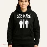 God Made Men Women Funny Christian Hoodie thumb 5