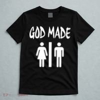 God Made Men Women Funny Christian T-Shirt thumb 5