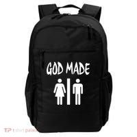God Made Men Women Funny Christian Backpack thumb 0