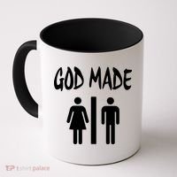 God Made Men Women Funny Christian Coffee Mug thumb 0
