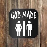 God Made Men Women Funny Christian Coaster thumb 0