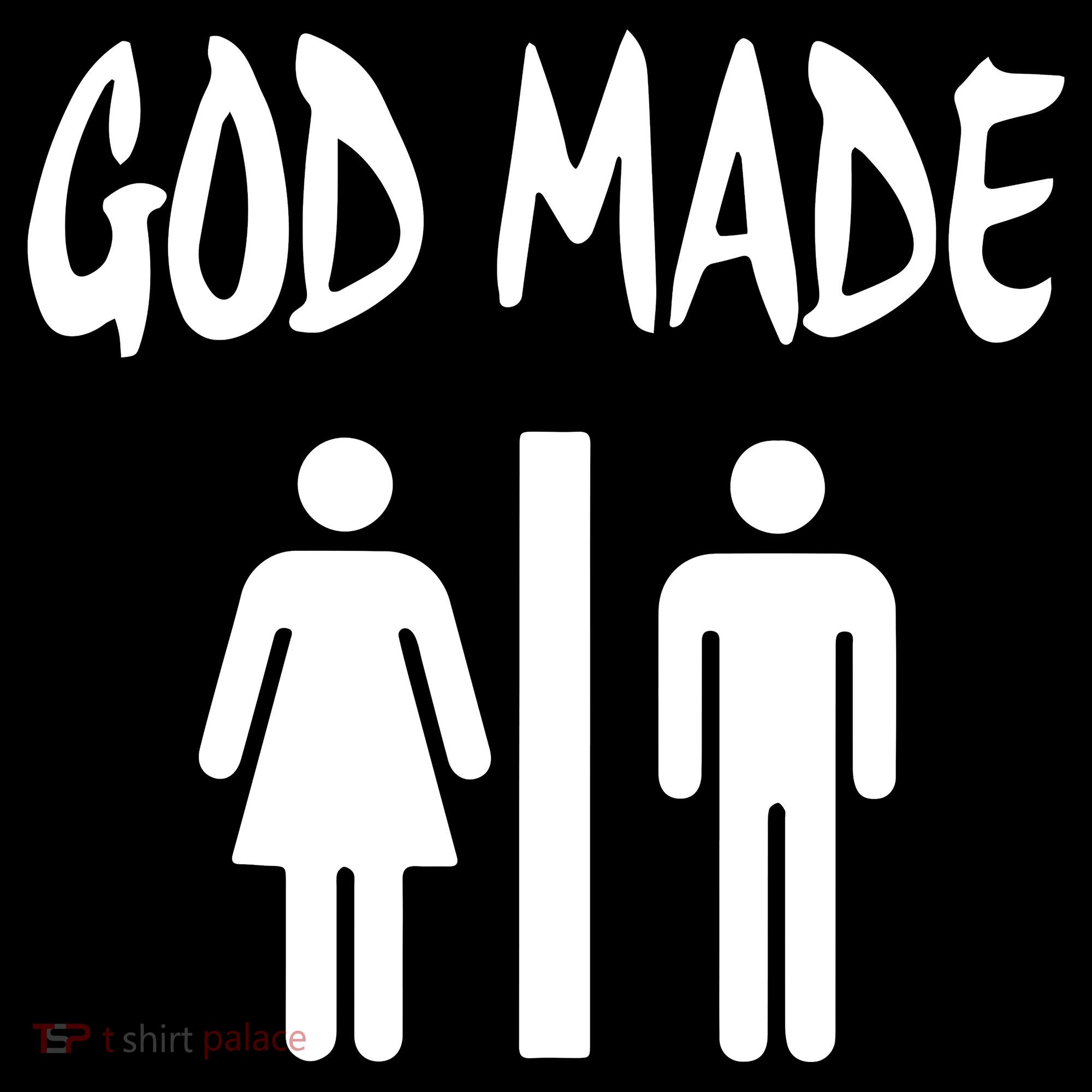 God Made Men Women Funny Christian Women's Hoodie