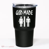God Made Men Women Funny Christian Tumbler thumb 0