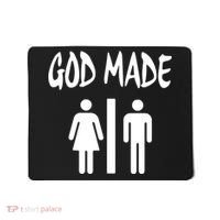 God Made Men Women Funny Christian Mousepad thumb 0