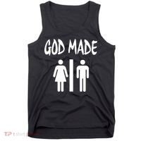 God Made Men Women Funny Christian Tank Top thumb 0