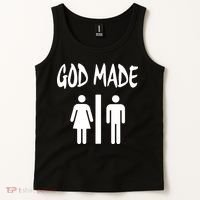 God Made Men Women Funny Christian Tank Top thumb 2