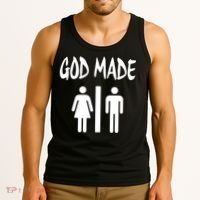 God Made Men Women Funny Christian Tank Top thumb 3