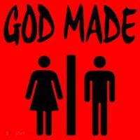 God Made Men Women Funny Christian Santa Hat thumb 1