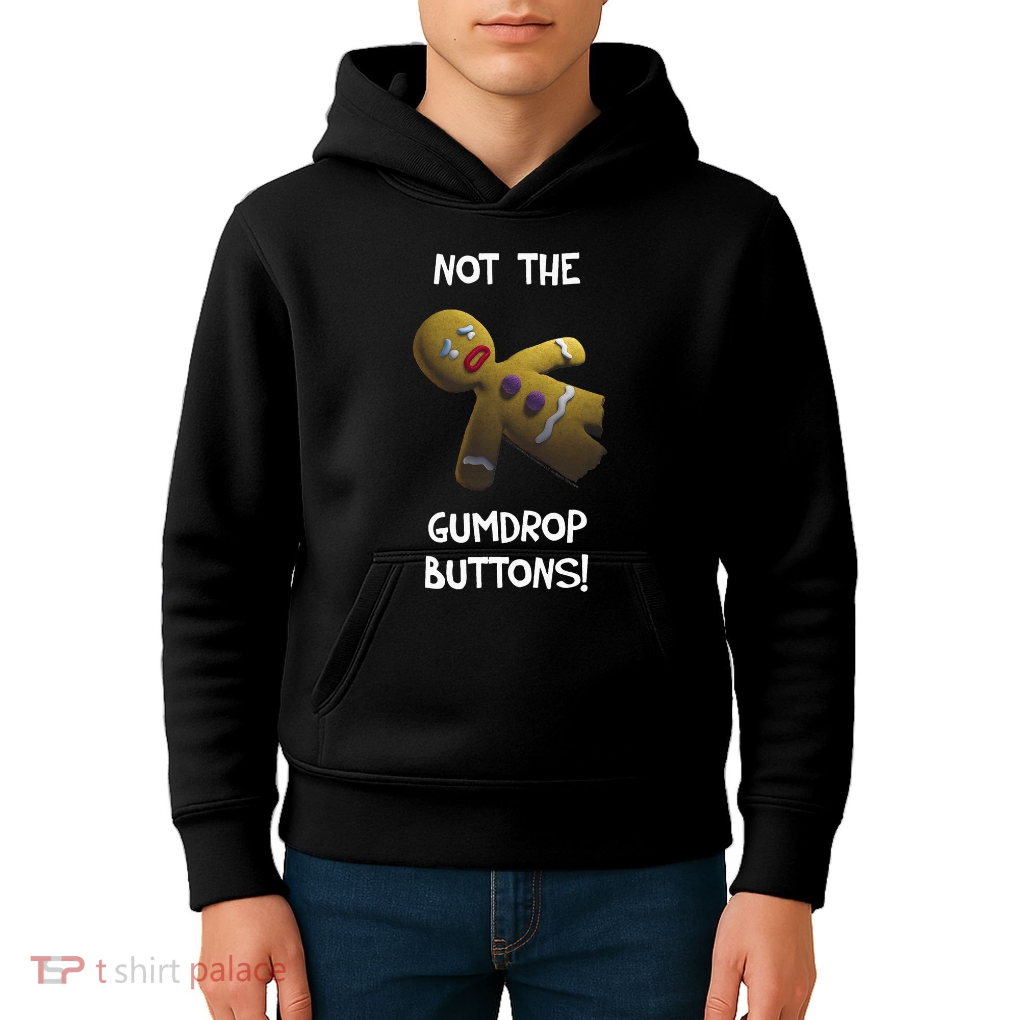 Gingerbread Man Not The Gumdrop Kids Hoodie