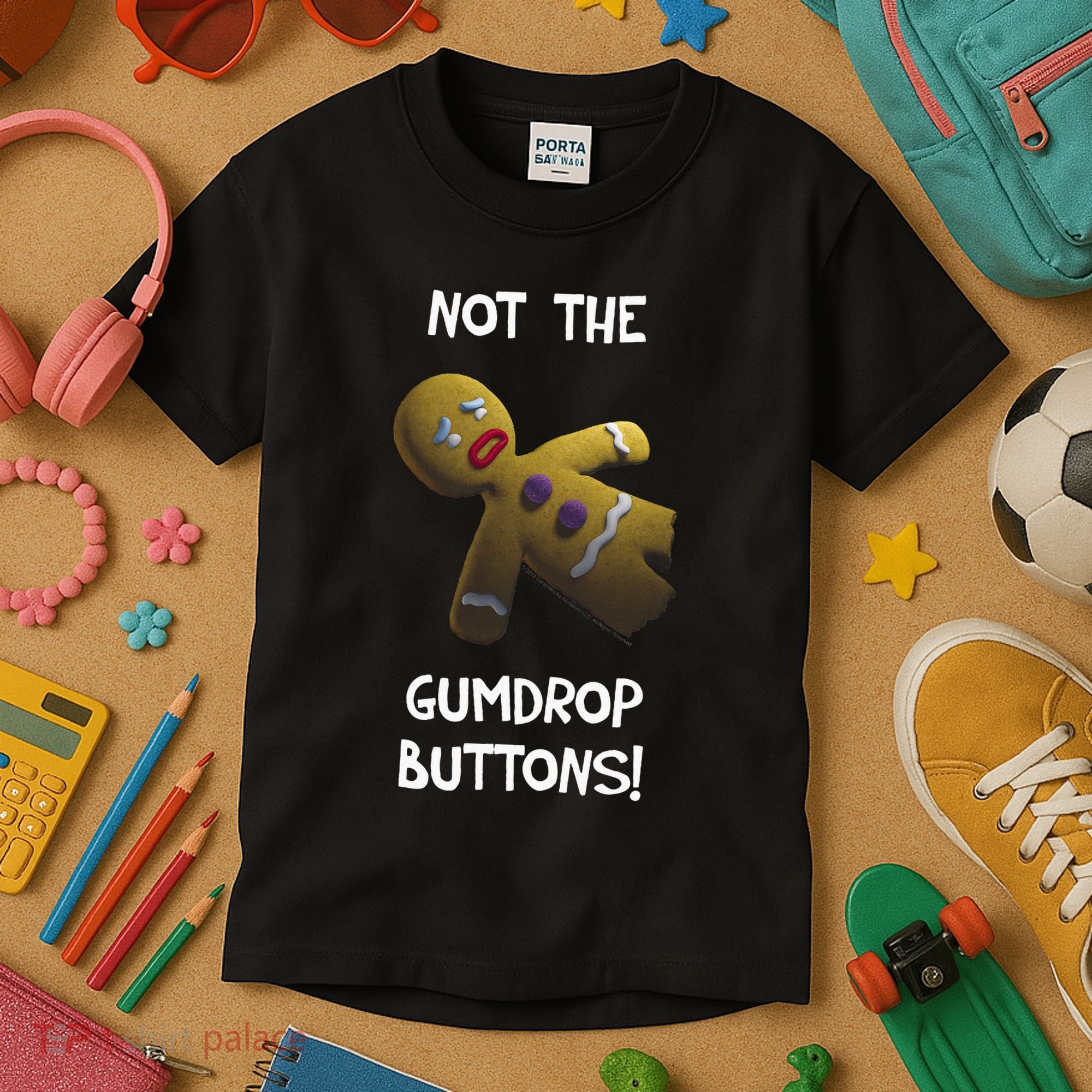 Gingerbread Man Not The Gumdrop Kids T-Shirt