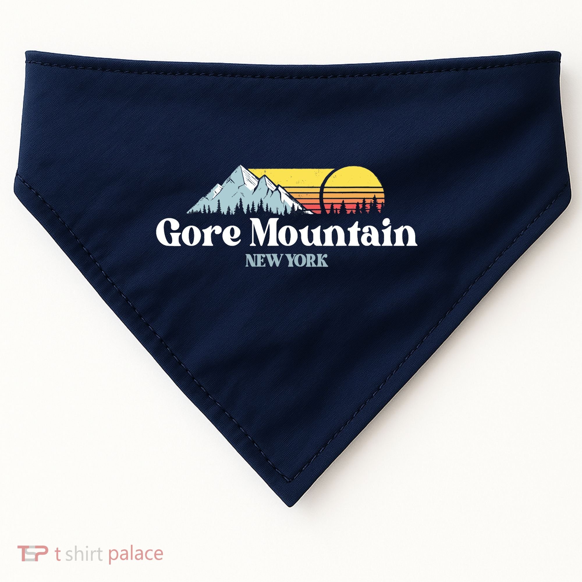Gore Mountain, NEW YORK, Snow Ski Snowboard Skiing Location USA-Made Doggie Bandana