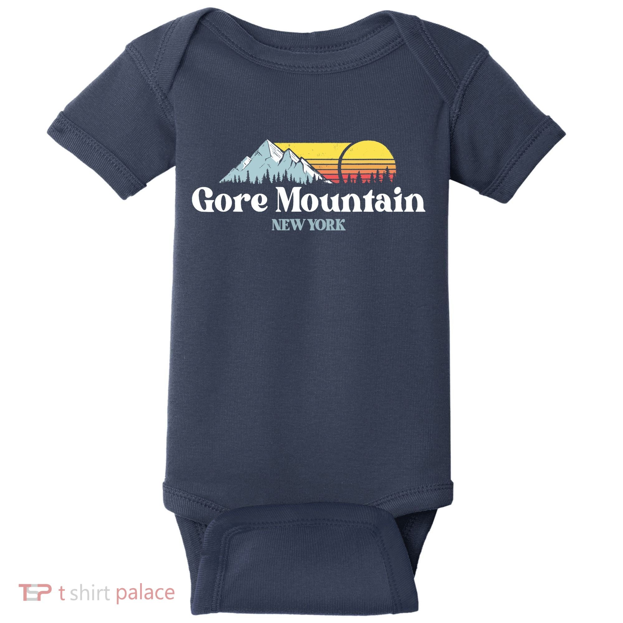 Gore Mountain, NEW YORK, Snow Ski Snowboard Skiing Location Baby Bodysuit