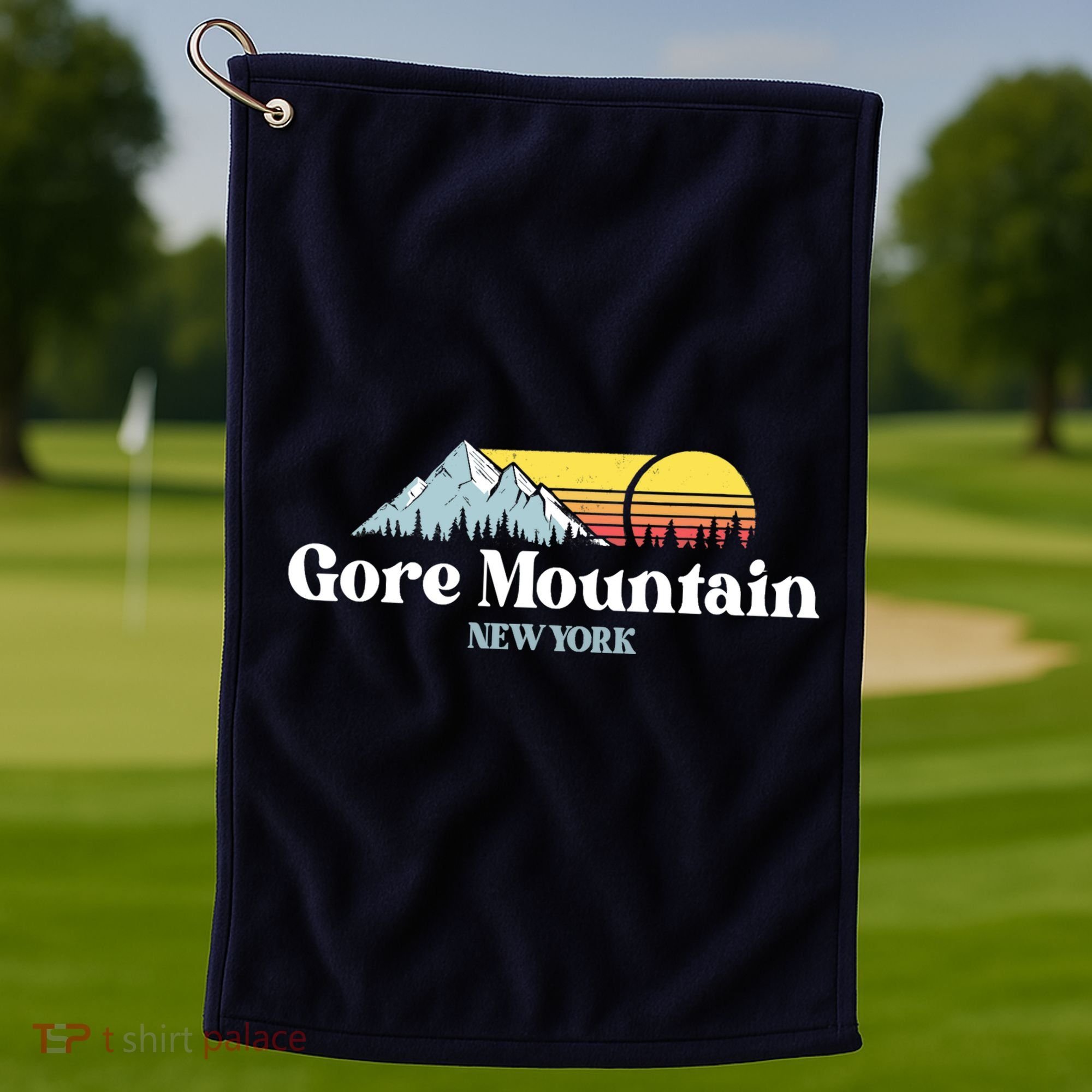 Gore Mountain, NEW YORK, Snow Ski Snowboard Skiing Location Golf Towel
