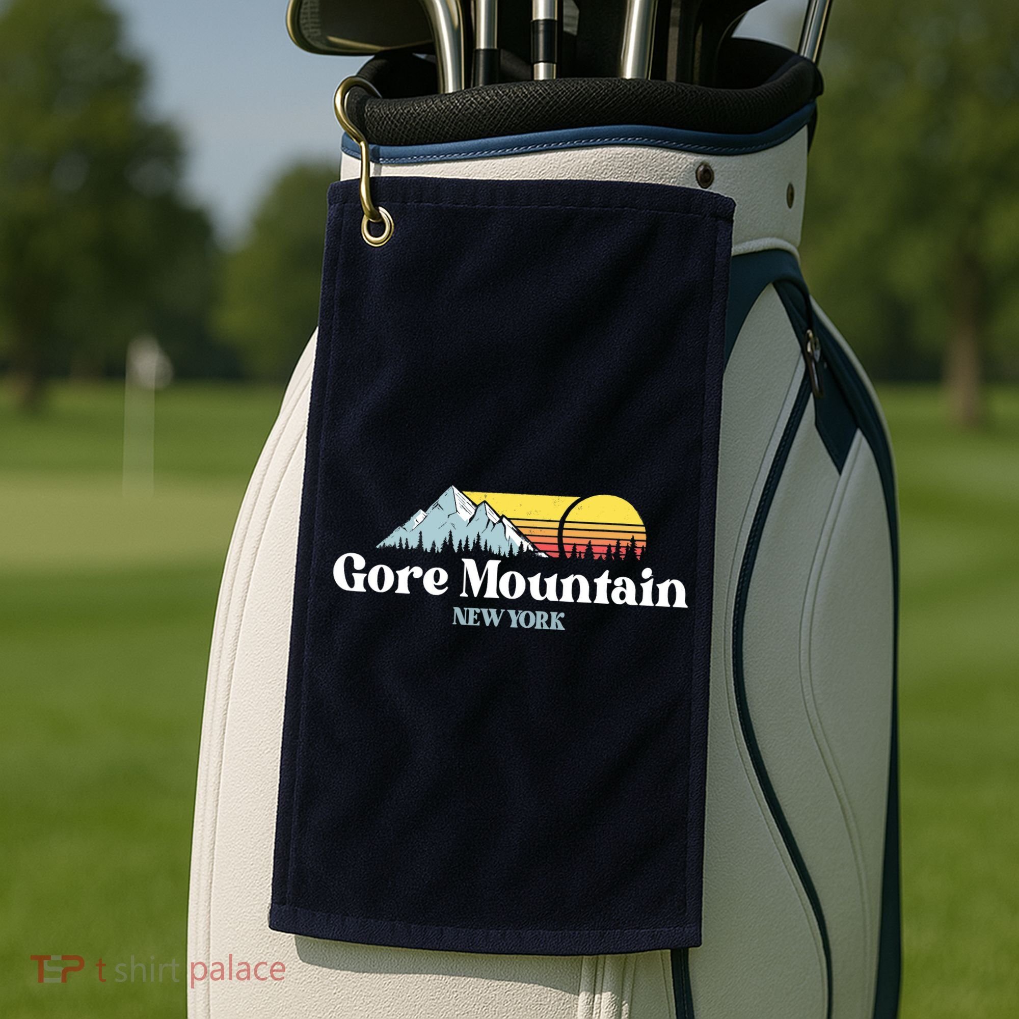 Gore Mountain, NEW YORK, Snow Ski Snowboard Skiing Location Golf Towel